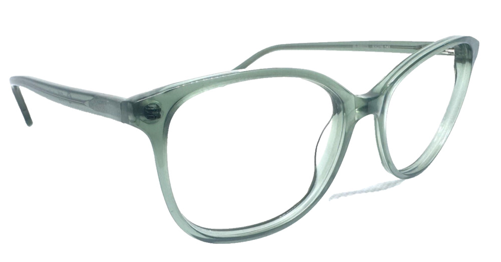 MUSE 35-000223 CLEAR GREEN HANDMADE DESIGNER EYEGLASSES 53-16-145 AUTHENTIC